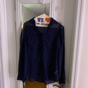 Express Blue with Hearts Portofino Shirt